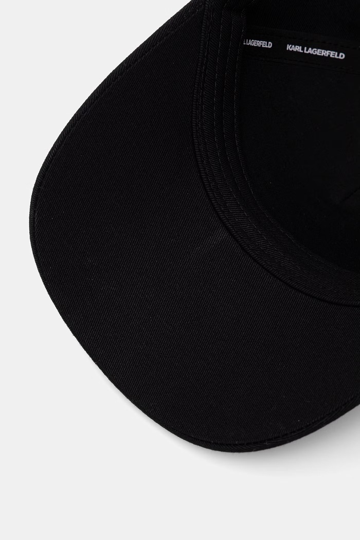 Karl Lagerfeld șapcă pentru femei din bumbac K/SIGNATURE negru B3W33008