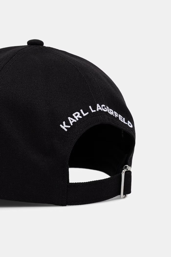 Accesorii Karl Lagerfeld șapcă pentru femei din bumbac IKON B3W33030 negru