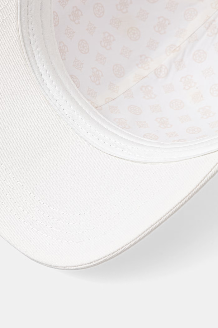 Guess bejzbalová čiapka dámska bavlnená ELLA biela AW5607.COT01