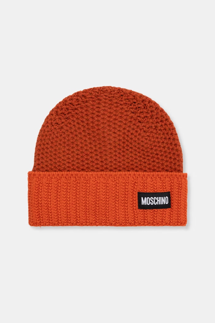 Moschino čepice dámská s vlnou oranžová M3490.65482