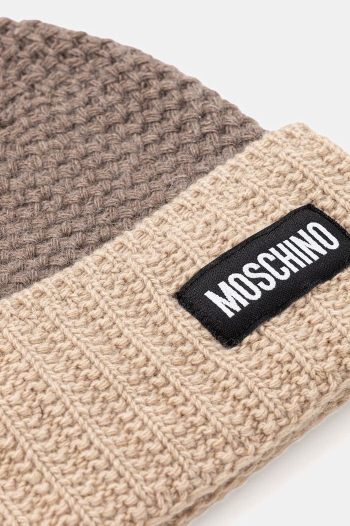 Akcesoria Moschino czapka damska z wełną M3490.65482 beżowy