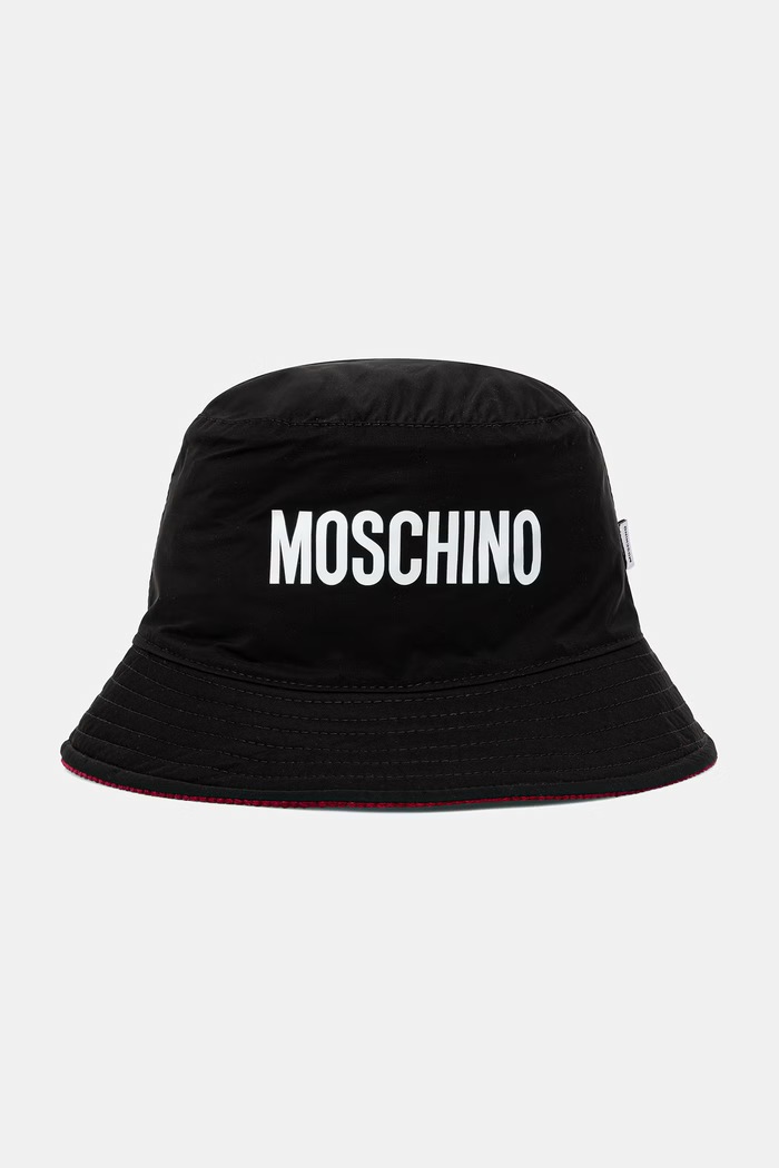 Moschino kapelusz bucket damski M3482.65475 bordowy AW26