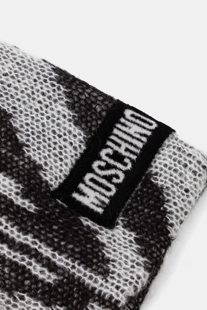 Akcesoria Moschino czapka beanie damska z dodatkiem wełny M3485.65478 szary