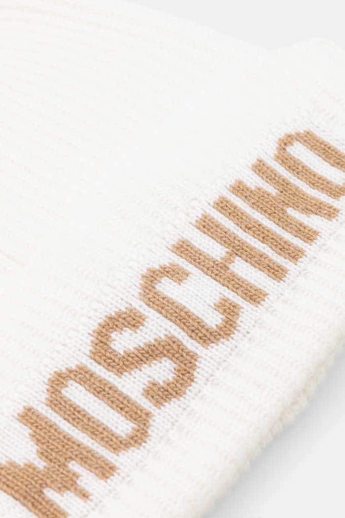 Akcesoria Moschino czapka damska z wełną M3469.65473 beżowy