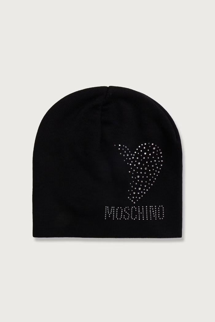 Moschino Czapka damska wełniana czarny M3474.65474
