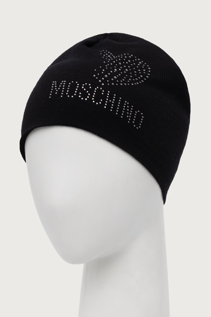 Moschino Czapka damska wełniana M3474.65474 czarny AW26