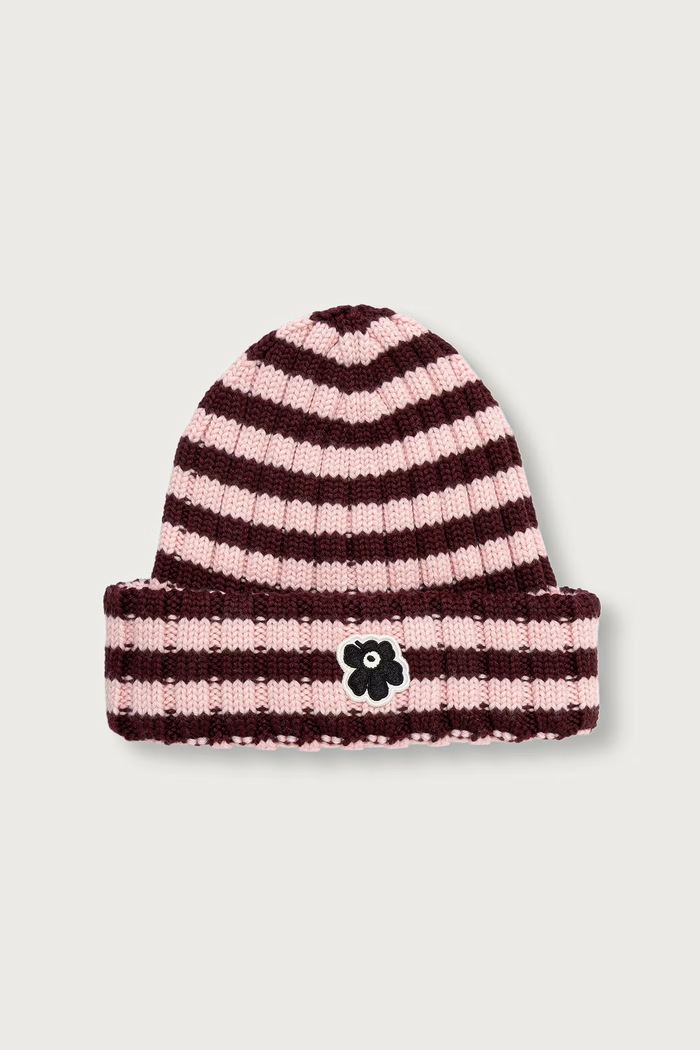 Marimekko Σκούφος beanie γυναικείος μάλλινος ροζ 096241