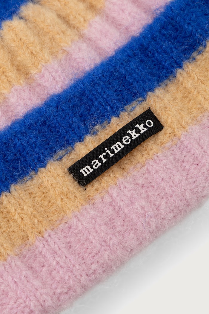 Akcesoria Marimekko Czapka beanie damska z wełną 096239 różowy