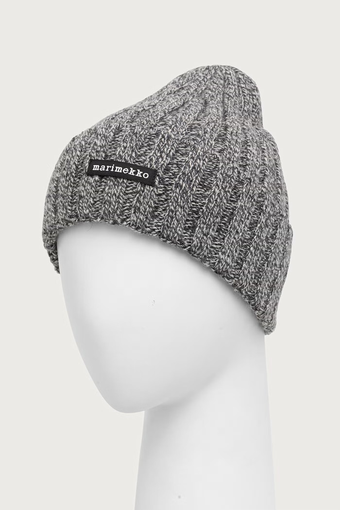 Dodaci Marimekko Beanie kapa za žene od vune 096238 siva