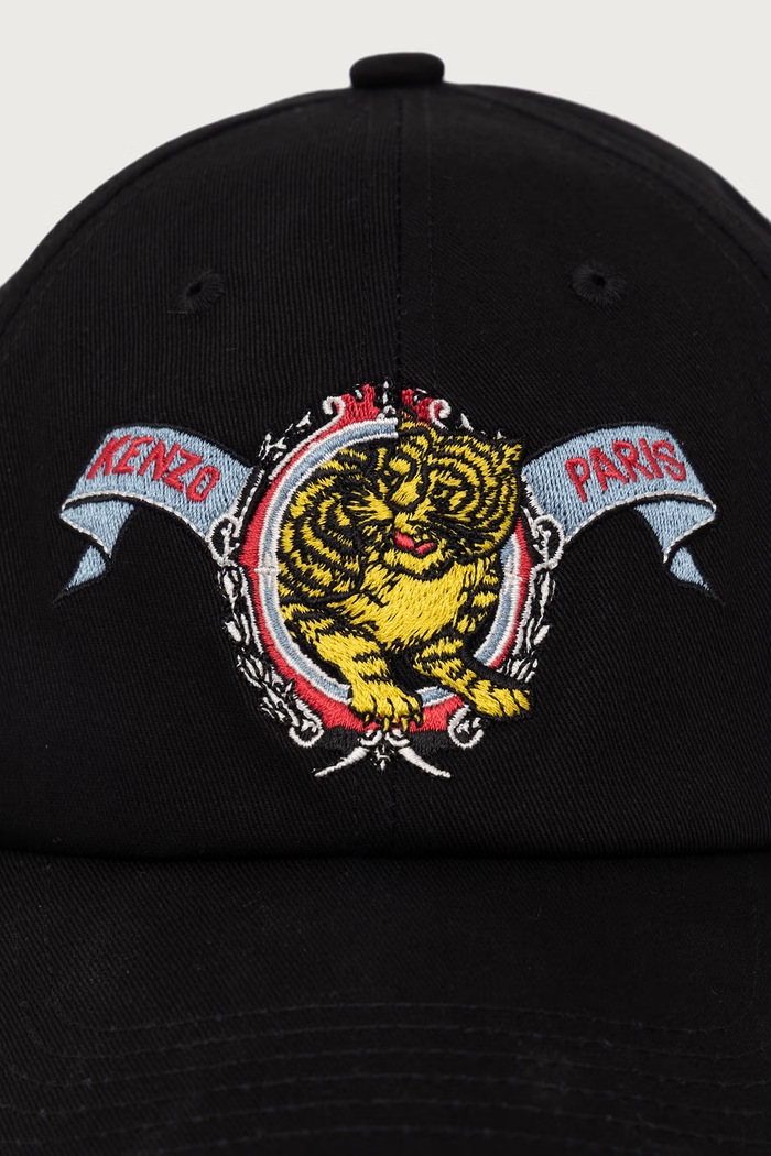 Kenzo czapka z daszkiem damska bawełniana FG68AC801F49 czarny AW26