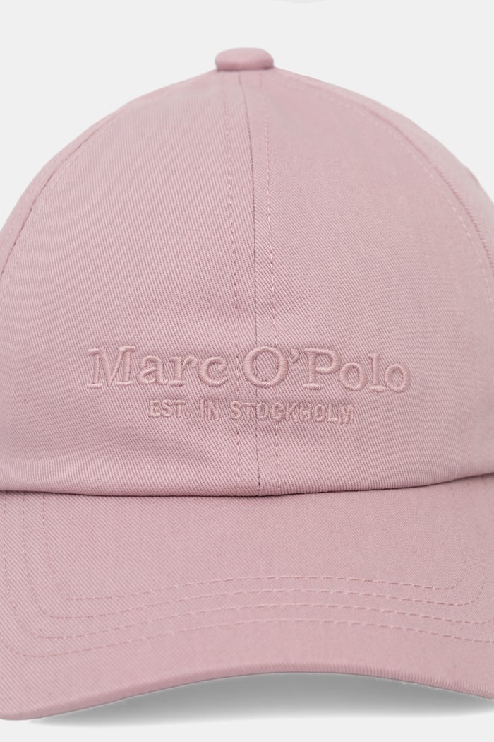 Marc O'Polo czapka z daszkiem damska bawełniana 5000014436 różowy AW26