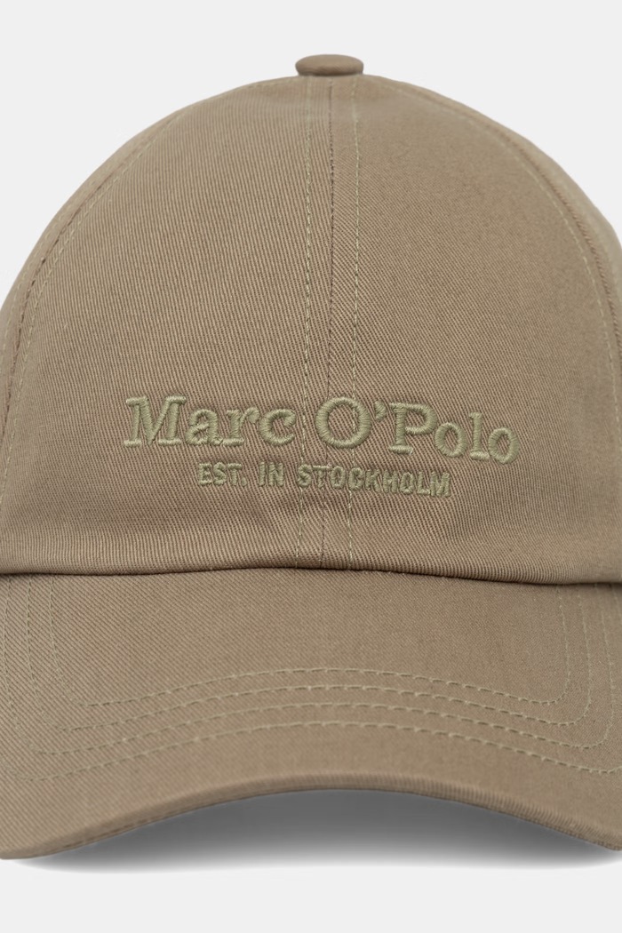Marc O'Polo czapka z daszkiem damska bawełniana 5000014436 zielony AW26