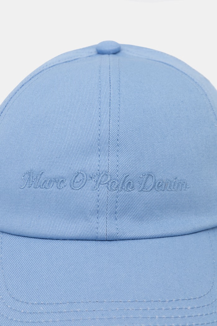 Marc O'Polo czapka z daszkiem damska bawełniana 5000010074 niebieski AW26