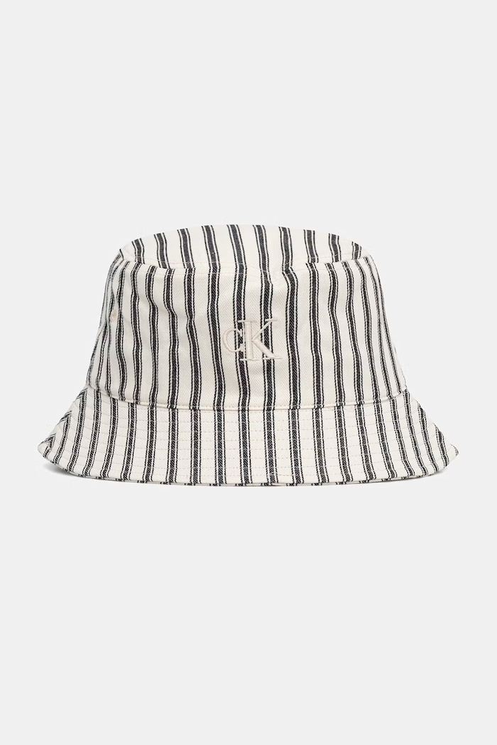 Calvin Klein klobúk bucket dámsky bavlnený béžová LV04F5083G