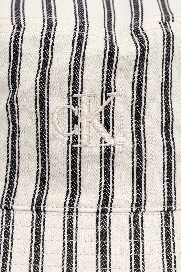 Calvin Klein klobúk bucket dámsky bavlnený béžová LV04F5083G