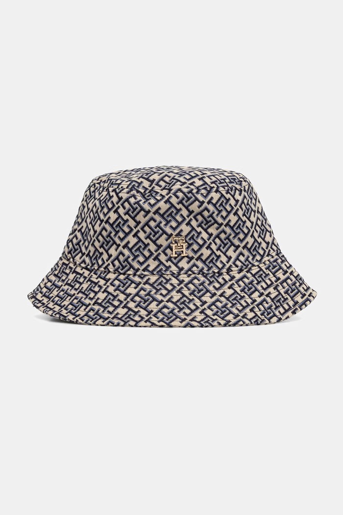 Tommy Hilfiger kapelusz bucket damski beżowy AW0AW18868
