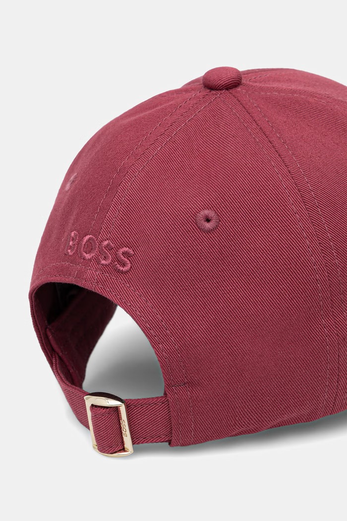Doplnky BOSS čiapka so šiltom dámska bavlnená Ari-B-Icon-Small-TW 50567665 burgundské