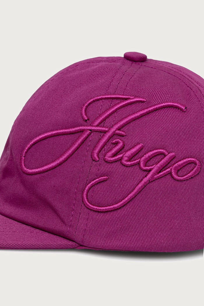 HUGO baseballová čepice dámská bavlněná Angye 50566667 růžová AW26