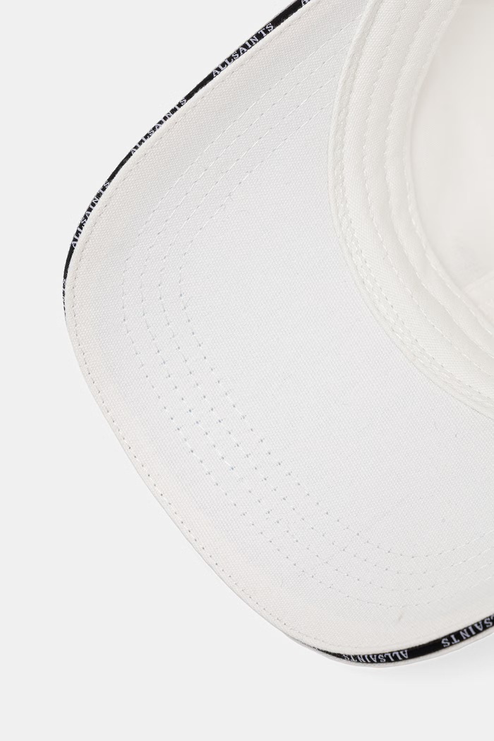 AllSaints șapcă pentru femei din bumbac alb 29W325XE