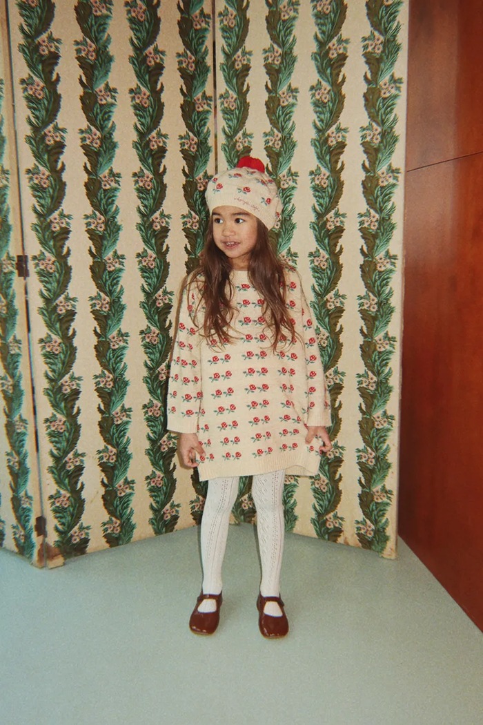 Konges Sløjd Beret dziecięcy z wełną BELOU BERET KS106391.9BY2