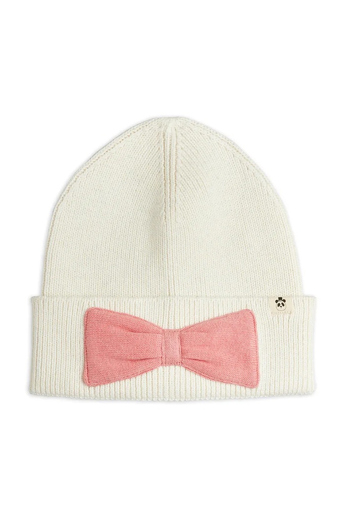 Mini Rodini czapka beanie dziecięca z dodatkiem wełny biały 26765114