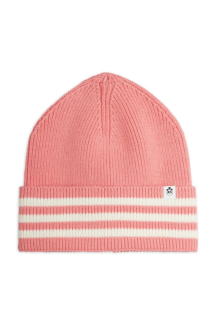Mini Rodini czapka beanie dziecięca z dodatkiem wełny różowy 26765112