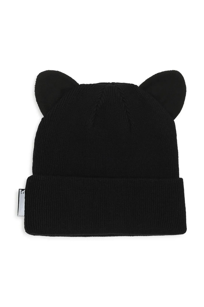 Karl Lagerfeld Czapka dziecięca z bawełną Z31424 czarny AW26