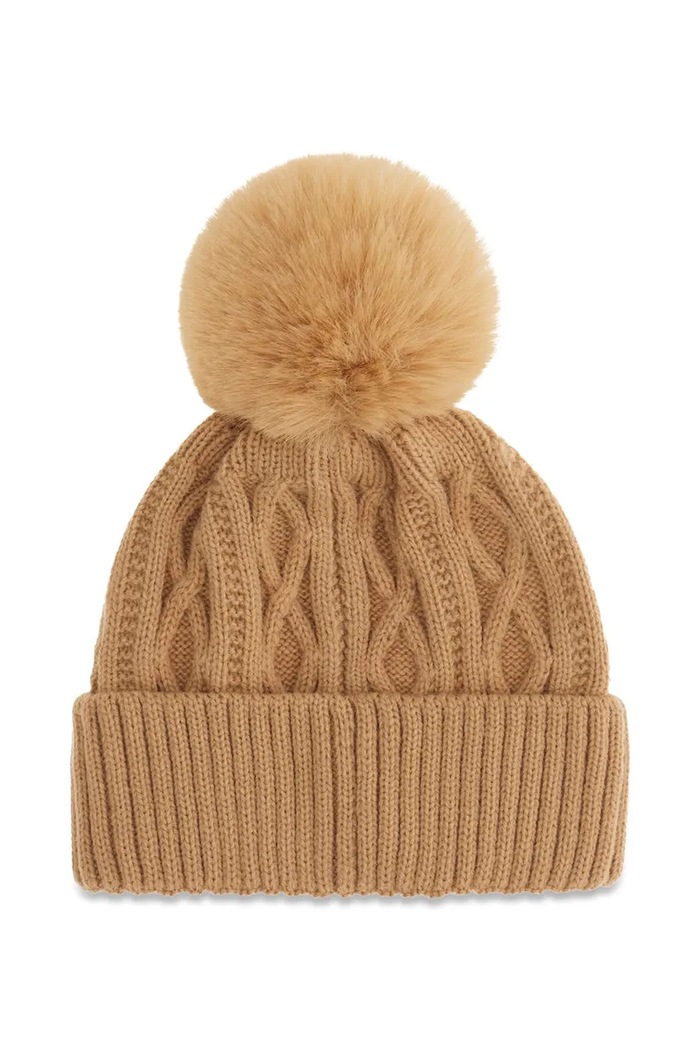 Guess Czapka z pomponem dziecięca J6BZ40.Z1523.9BY2 beżowy AW26