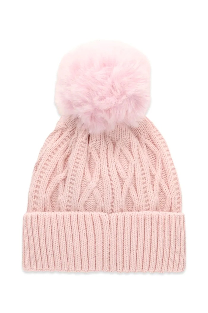 Guess Czapka z pomponem dziecięca J6BZ40.Z1523.9BY2 różowy AW26