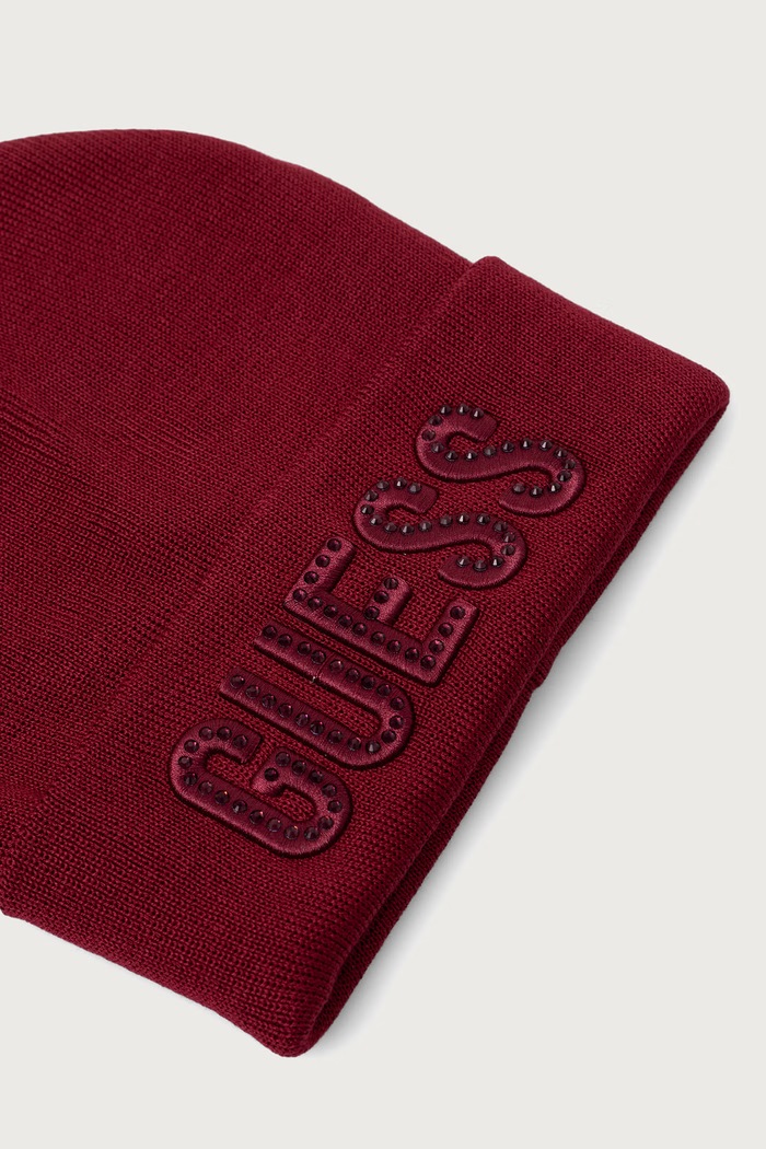 Guess Czapka beanie dziecięca z wiskozą J0BZ12.Z2Q00.9BY2 bordowy AW26
