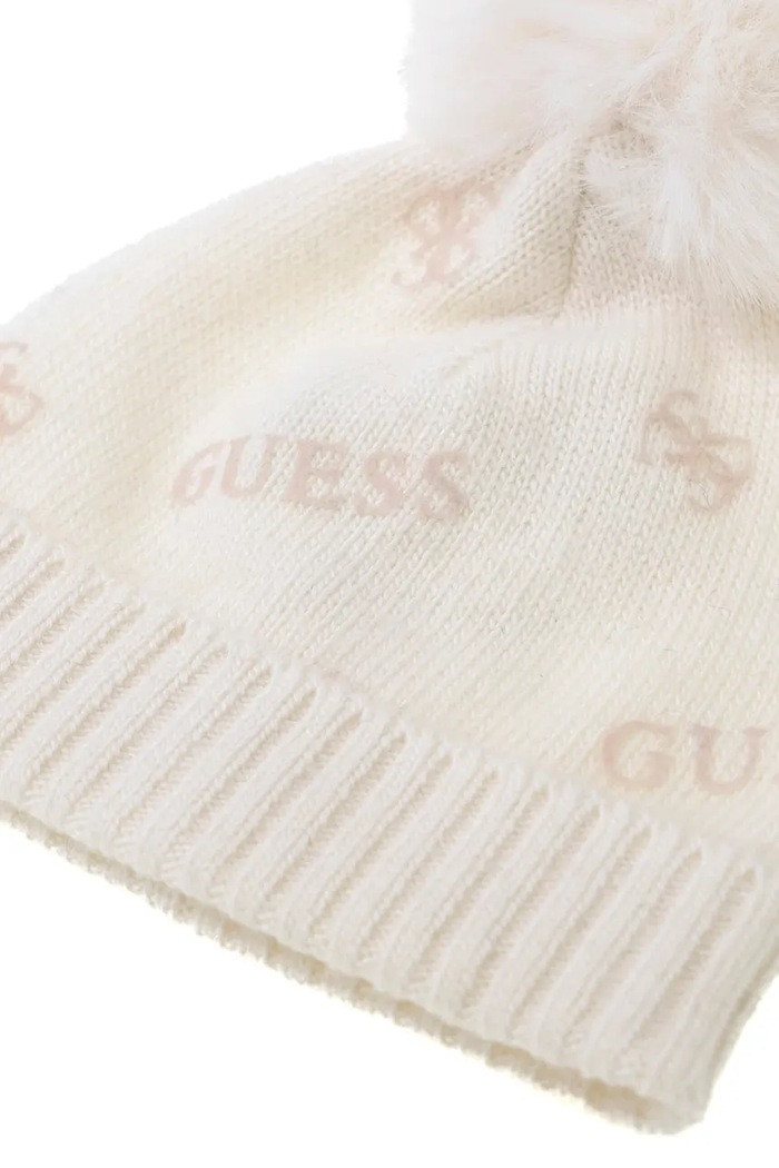 Dziewczynka Guess Czapka z pomponem dziecięca z dodatkiem wełny A6BZ02.Z1477.9BY2 beżowy