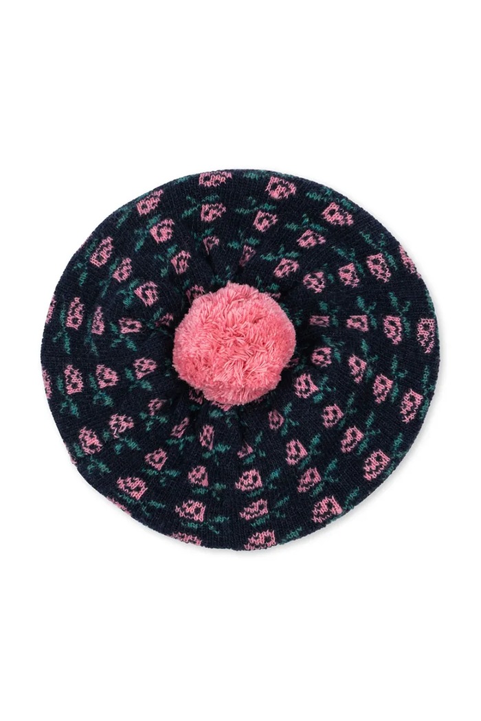 Konges Sløjd Beret dziecięcy z wełną BELOU BERET KS105905.9BY2 granatowy AW26