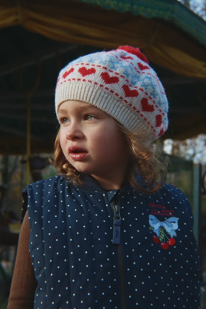 Konges Sløjd Beret dziecięcy z wełną BELOU BERET multicolor KS105905.9BY2