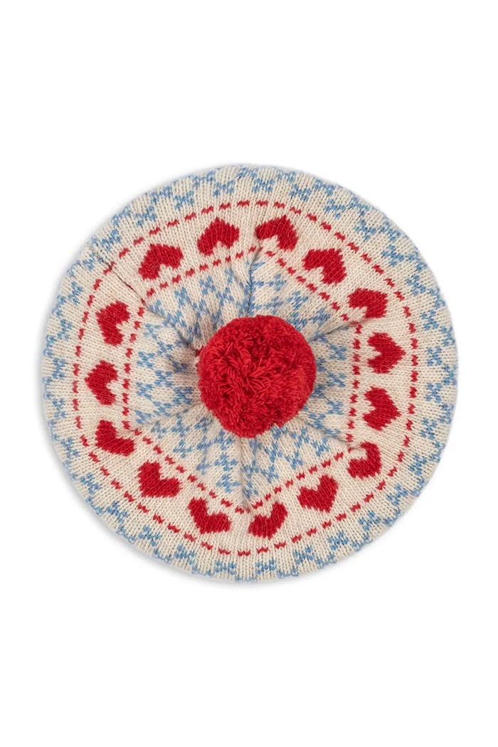 Konges Sløjd Beret dziecięcy z wełną BELOU BERET KS105905.9BY2 multicolor AW26