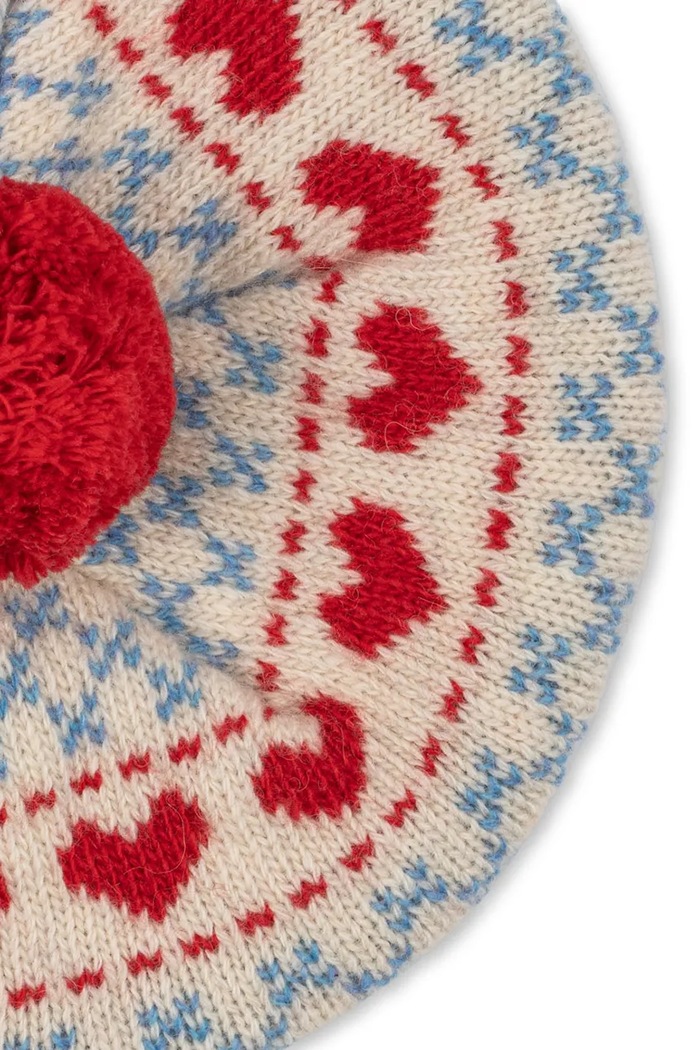 Dziewczynka Konges Sløjd Beret dziecięcy z wełną BELOU BERET KS105905.9BY2 multicolor