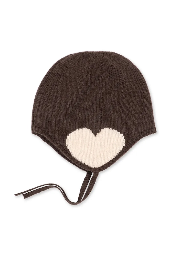 Konges Sløjd Czapka dziecięca wełniana COLLETTE HELMET brązowy KS102014.9BY2