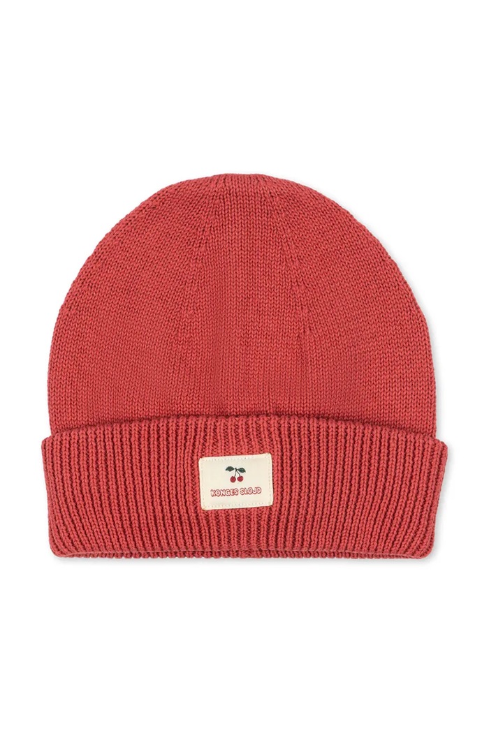 Konges Sløjd Czapka beanie dziecięca bawełniana AVELY BEANIE różowy KS105688.G.9BY2