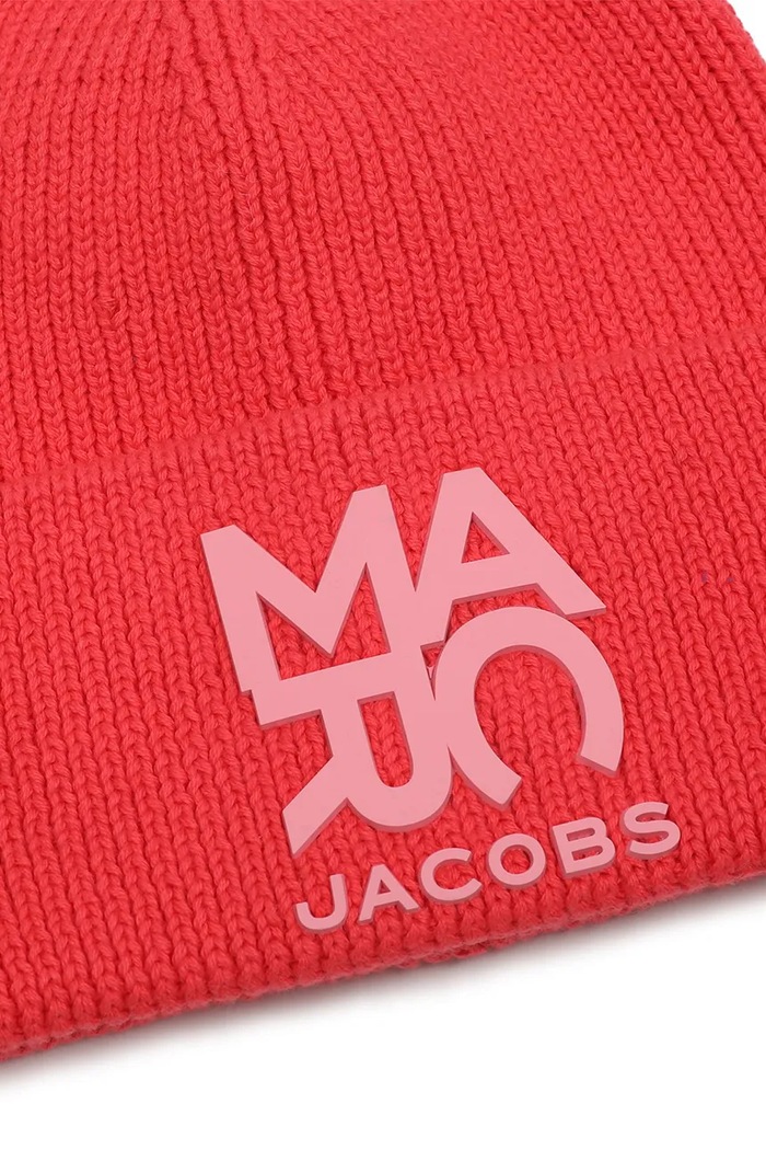 Dziewczynka MARC JACOBS Czapka beanie dziecięca bawełniana W61097.56.58 różowy