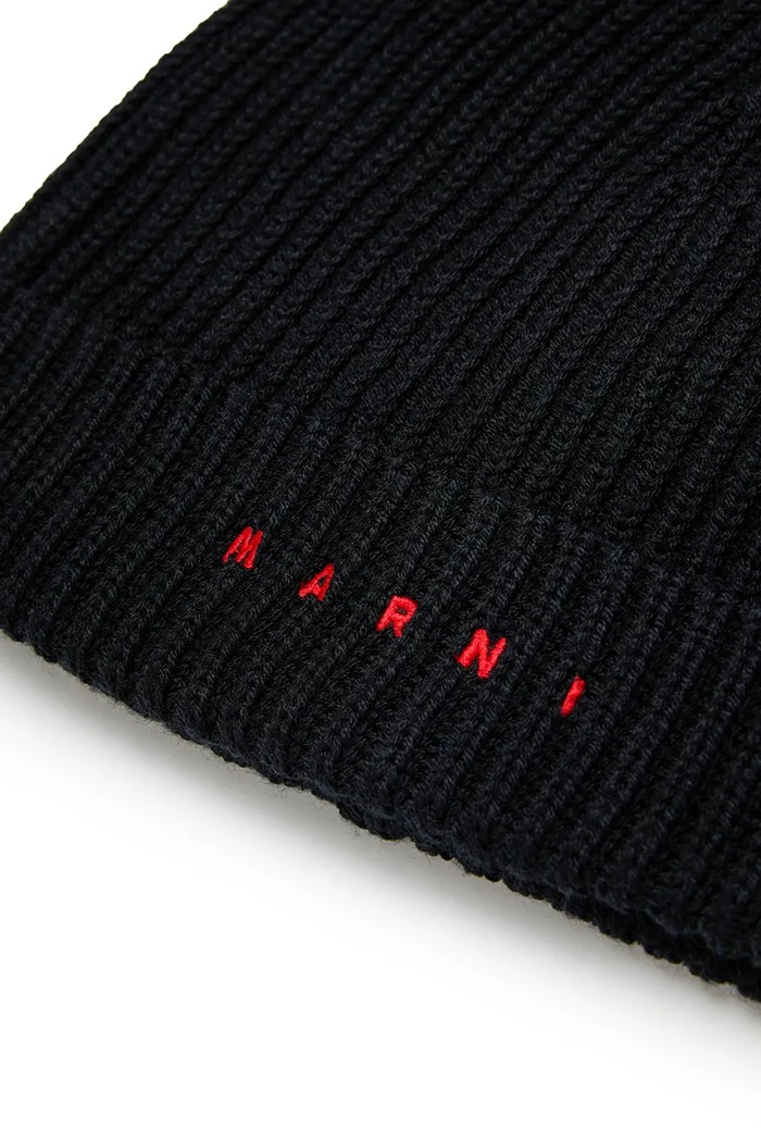 Chłopiec Marni Czapka beanie dziecięca M02035.M00YZ czarny