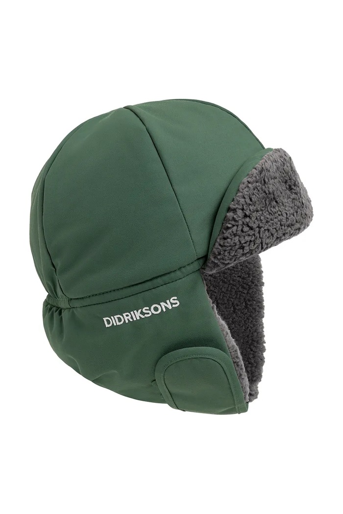 Didriksons Czapka uszatka dziecięca BIGGLES CAP 7 506340 zielony AW26