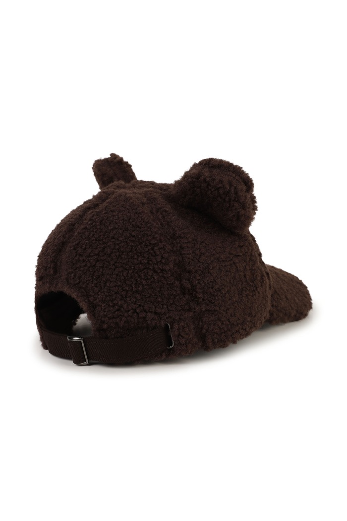 BOSS Czapka z daszkiem dziecięca polarowa BOSS X STEIF J54182 brązowy AW26