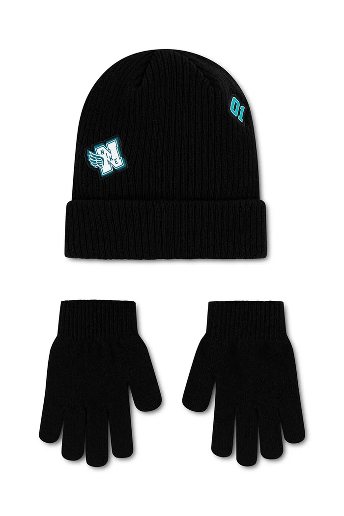 Nike Czapka i rękawiczki dziecięce 8A3181 czarny AW26