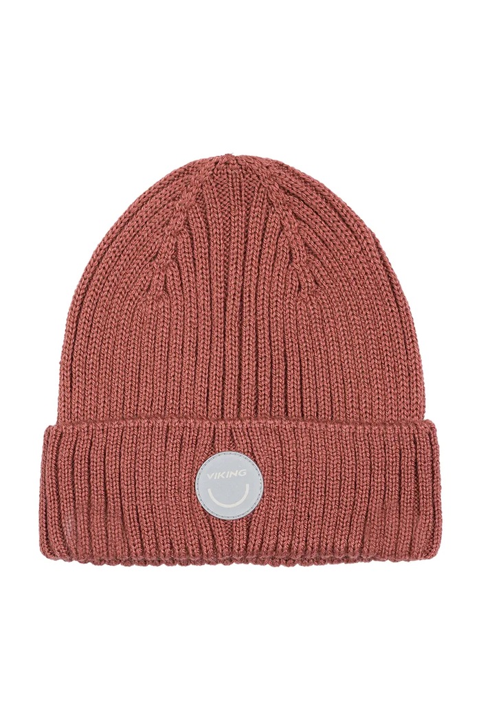 Viking Kids Czapka dziecięca z wełną Play Wool Rib Beanie różowy 50.25545