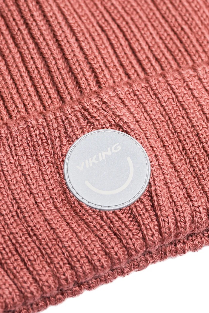 Chłopiec Viking Kids Czapka dziecięca z wełną Play Wool Rib Beanie 50.25545 różowy