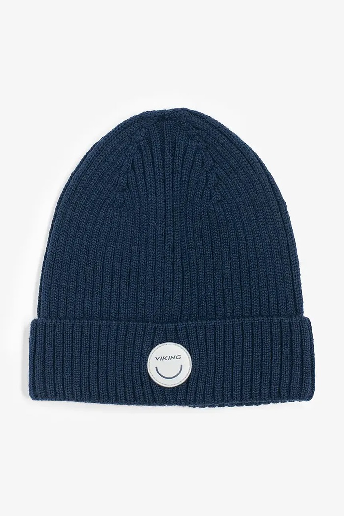 Viking Kids Czapka dziecięca z wełną Play Wool Rib Beanie 50.25545 granatowy AW26