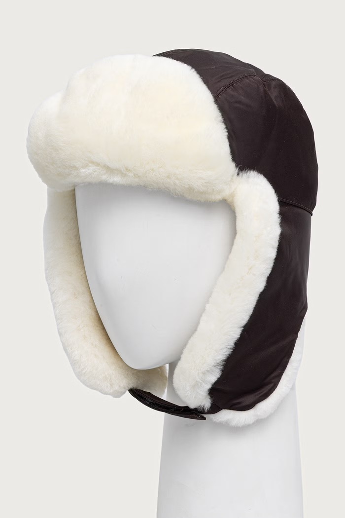 Czapka uszatka dziecięca skórzana Aviator Hat Emu Australia K7024.EMU.Kids.Aviator brązowy