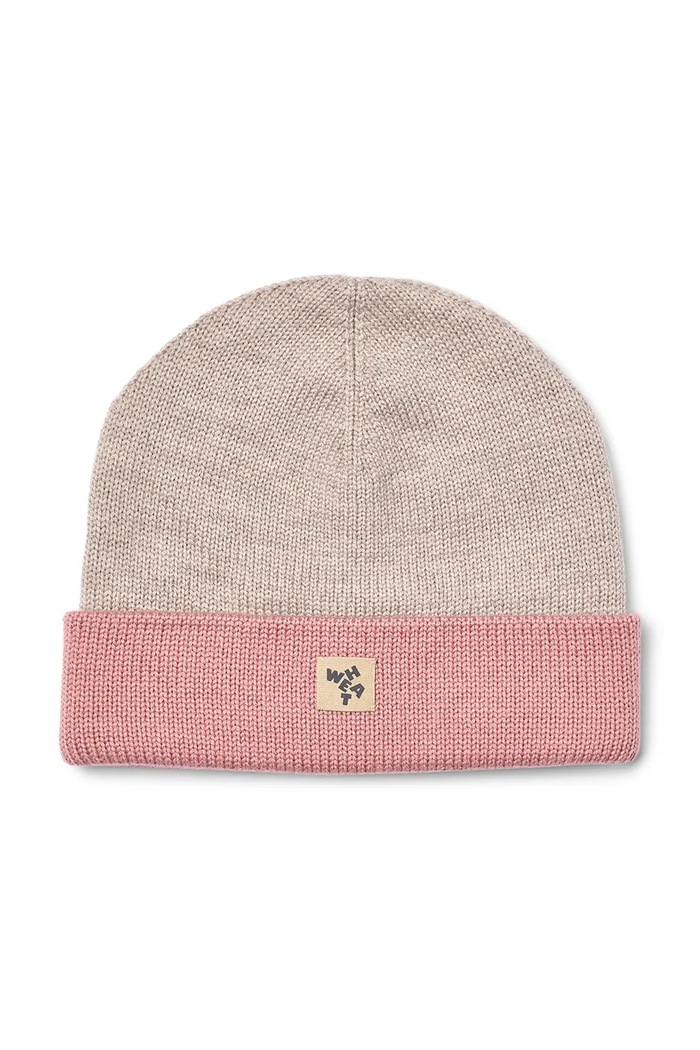 Wheat Czapka beanie dziecięca z wełny merino beżowy 7611.567