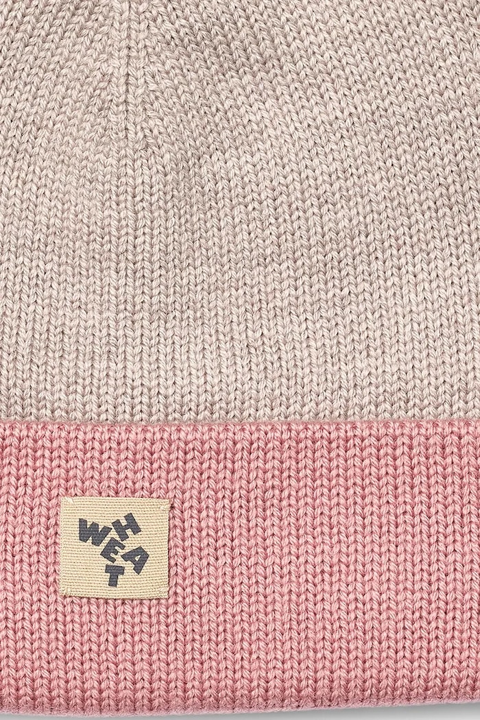Wheat Czapka beanie dziecięca z wełny merino 7611.567 beżowy AW26