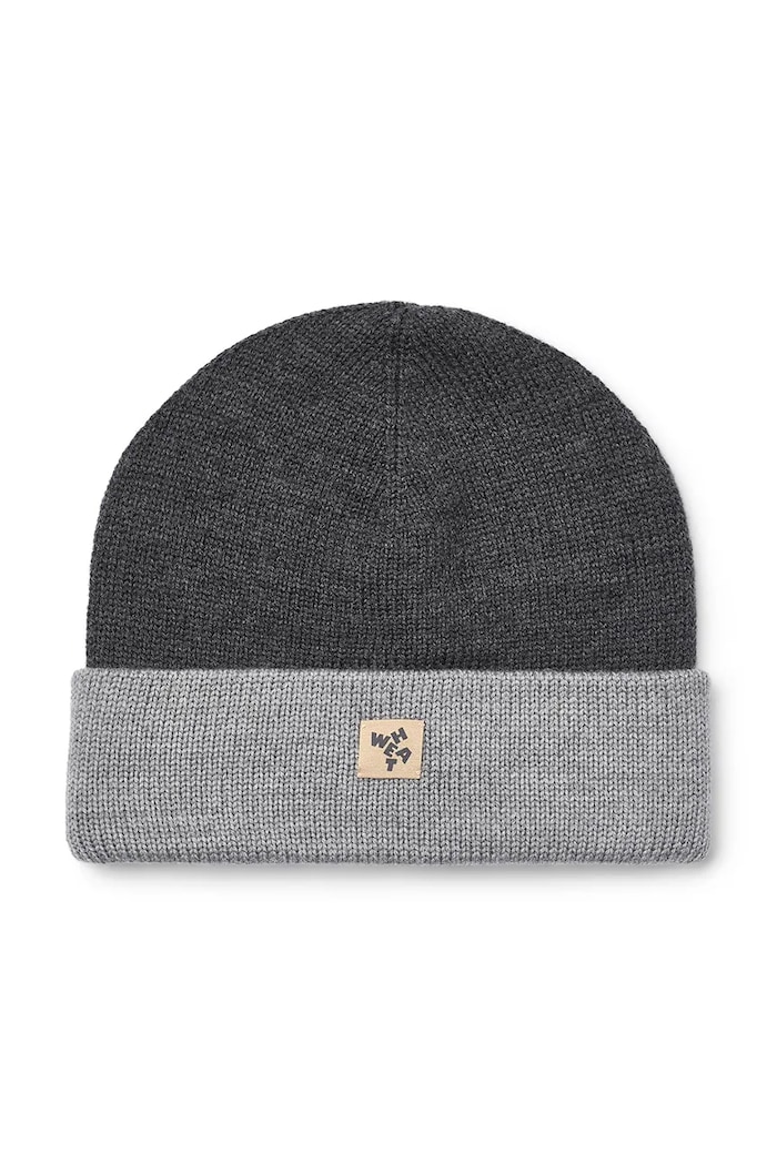 Wheat Czapka beanie dziecięca z wełny merino szary 7611.567