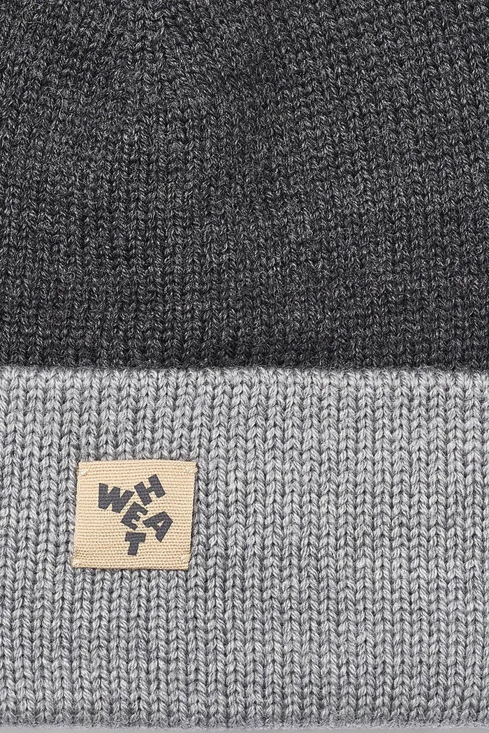 Wheat Czapka beanie dziecięca z wełny merino 7611.567 szary AW26